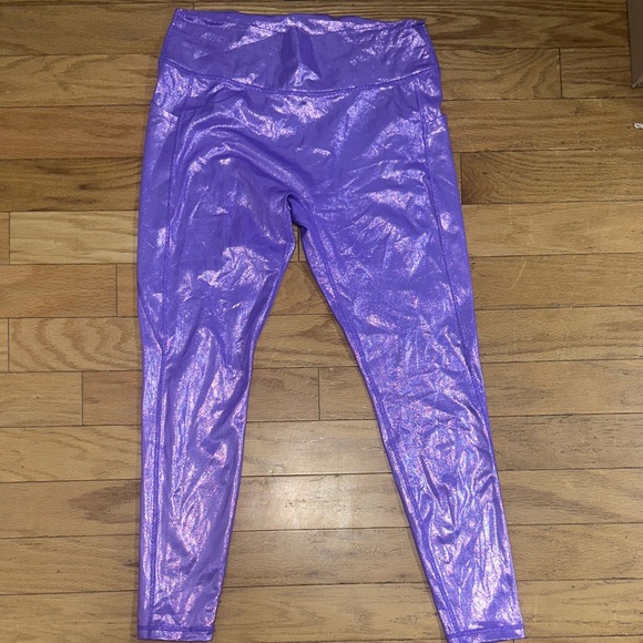 Shimmer Purple Leggings - Picture 1 of 3